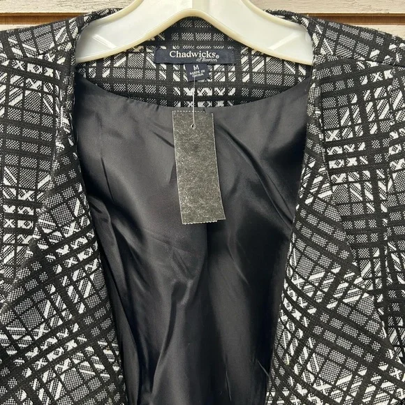 Chadwicks Black and White Plaid Blazer - Picture 2 of 8
